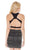Two Piece Jersey Embellished Sheath Dress in Black and Silver