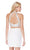 Bedazzled Two Piece Halter Jersey Fitted Dress in White