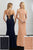 Adrianna Papell - 40216 Lace Up Back Halter Neck Beaded Chiffon Gown In Blue and Pink