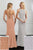 Adrianna Papell - 40216 Lace Up Back Halter Neck Beaded Chiffon Gown In Pink and Silver
