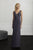 Adrianna Papell - 40219 Sleeveless V Neck Beaded Chiffon Sheath Dress In Gray