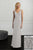 Adrianna Papell - 40219 Sleeveless V Neck Beaded Chiffon Sheath Dress In Silver
