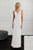 Adrianna Papell - 40219 Sleeveless V Neck Beaded Chiffon Sheath Dress In White