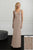 Adrianna Papell - 40219 Sleeveless V Neck Beaded Chiffon Sheath Dress In Neutral