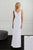 Adrianna Papell - 40219 Sleeveless V Neck Beaded Chiffon Sheath Dress In White