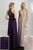 Adrianna Papell - 40221 Beaded High Halter Chiffon A-line Dress In Purple and Neutral