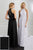 Adrianna Papell - 40221 Beaded High Halter Chiffon A-line Dress In Black and White