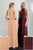 Adrianna Papell - 40221 Beaded High Halter Chiffon A-line Dress In Pink and Red