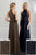 Adrianna Papell - 40221 Beaded High Halter Chiffon A-line Dress In Gray and Blue