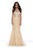 Shail K - 40226 Geometric Stripes Rhinestone Sleeveless Mermaid Gown