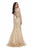 Shail K - 40226 Geometric Stripes Rhinestone Sleeveless Mermaid Gown