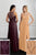 Adrianna Papell - 40231 Beaded Illusion Scoop A-Line Dress In Purple and Neutral