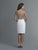 Saboroma - 4023 Embellished Jewel Neck Sheath Dress In White
