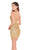 Rachel Allan Homecoming - 4024 Fully Beaded Fitted Cocktail Dress In Gold