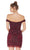 Alyce Paris - 4026 Embellished Off-Shoulder Bodycon Tulle Dress in Red