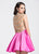 Ashley Lauren - 4027 Sweetheart Illusion Back Cocktail Dress in Pink
