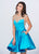 Ashley Lauren - 4027 Sweetheart Illusion Back Cocktail Dress in Blue