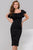 40301 Ruffled Square Sheath Dress
