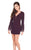 Rachel Allan Homecoming - 4030 Long Bell Sleeves Plunging V-Neck Dress In Purple