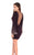 Rachel Allan Homecoming - 4030 Long Bell Sleeves Plunging V-Neck Dress In Purple