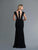 Saboroma - 4031 Cap Sleeve Bejeweled Peplum Sheath Gown In Black