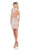 Rachel Allan Homecoming - 4034 Laced Up Beaded High Cocktail Dress In Pink