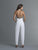 Saboroma - 4034 Embellished Halter Jumpsuit In White
