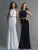 Saboroma - 4035 Beaded Jewel Sheath Dress In Black and White