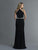 Saboroma - 4035 Beaded Jewel Sheath Dress In Black
