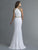 Saboroma - 4035 Beaded Jewel Sheath Dress In White