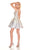 Rachel Allan Homecoming - 4037 Beaded Scoop A-Line Cocktail Dress In Silver