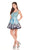 Rachel Allan Homecoming - 4037 Beaded Scoop A-Line Cocktail Dress In Blue