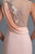 Saboroma - 4037 Floral Jewel Accent Sheer Cutout Mermaid Gown In Pink and Orange