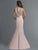 Saboroma - 4037 Floral Jewel Accent Sheer Cutout Mermaid Gown In Pink and Orange