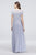 Cachet - 40391 Short Sleeve Sequin-Adorned Lace Long Dress In Purple