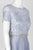Cachet - 40391 Short Sleeve Sequin-Adorned Lace Long Dress In Purple