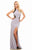 Mac Duggal Couture - 40414 Hourglass Haltered Evening Gown In Gray and Black