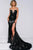 High Slit Long Sequin Dress 40436