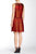 Ivy & Blu - S3765M Stripe Blouson A-line Dress in Red and Multi-Color