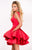 Ashley Lauren - 4045 Pleated A-Line Cocktail Dress in Red