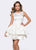 Ashley Lauren - 4045 Pleated A-Line Cocktail Dress in White