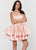 Ashley Lauren - 4045 Pleated A-Line Cocktail Dress in Pink and Neutral