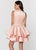 Ashley Lauren - 4045 Pleated A-Line Cocktail Dress in Pink and Neutral