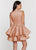 Ashley Lauren - 4045 Pleated A-Line Cocktail Dress in Neutral and Gold