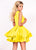 Ashley Lauren - 4045 Pleated A-Line Cocktail Dress in Yellow