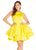 Ashley Lauren - 4045 Pleated A-Line Cocktail Dress in Yellow