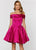 Ashley Lauren - 4047 Off The Shoulder Cocktail Dress in White
