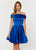 Ashley Lauren - 4047 Off The Shoulder Cocktail Dress in Blue