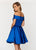 Ashley Lauren - 4047 Off The Shoulder Cocktail Dress in Blue