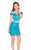 Rachel Allan Homecoming - 4048 Two Piece Sequined Off-Shoulder Dress In Blue and Green